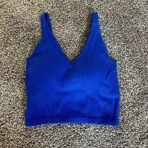 Built-in-Bra Ribbed Tank Top